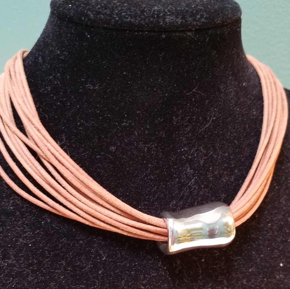 Silpada multi strand and SS pendant